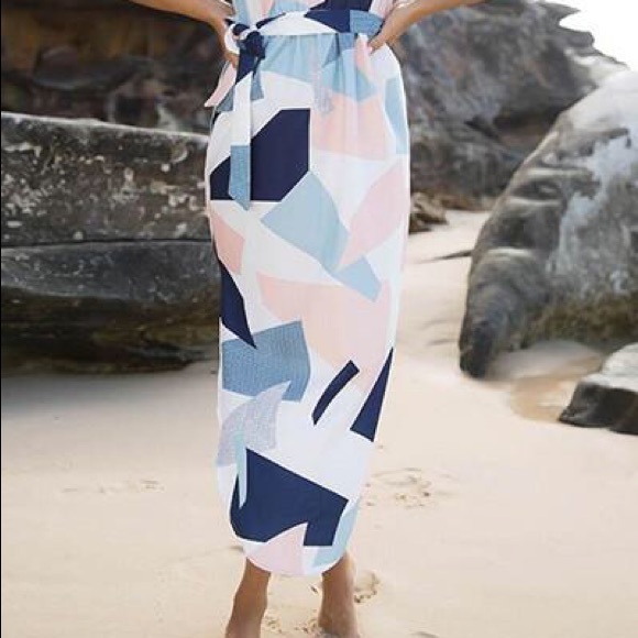 Geo print dress. Super comfy! Not see through! - Picture 3 of 3